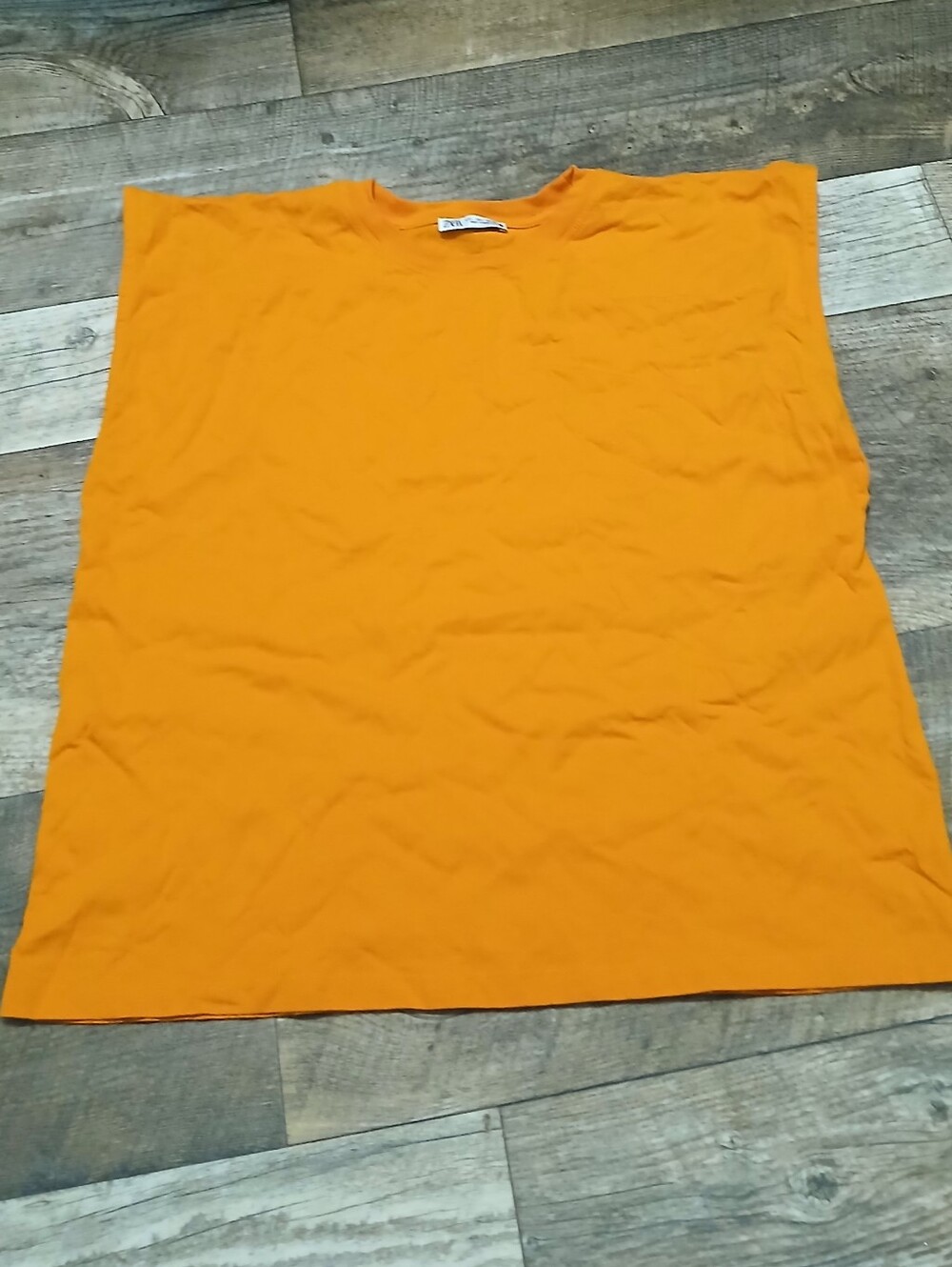Zara Orange Crewneck Tank